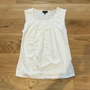 Women’s The Limited White Pleated Sleeveless Top (S)